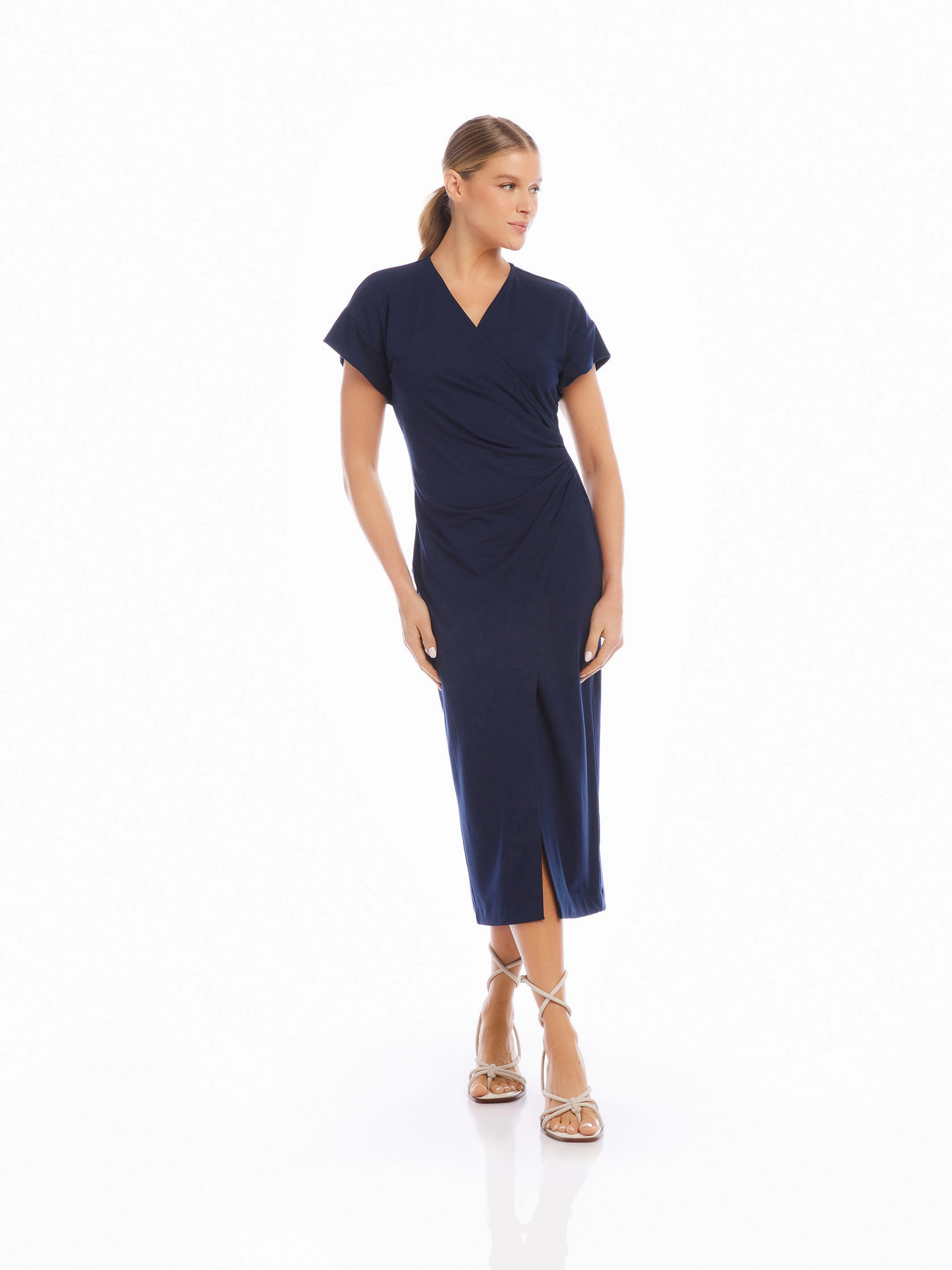 Luna Midi Dress in Navy Cool Palette Airy Layer