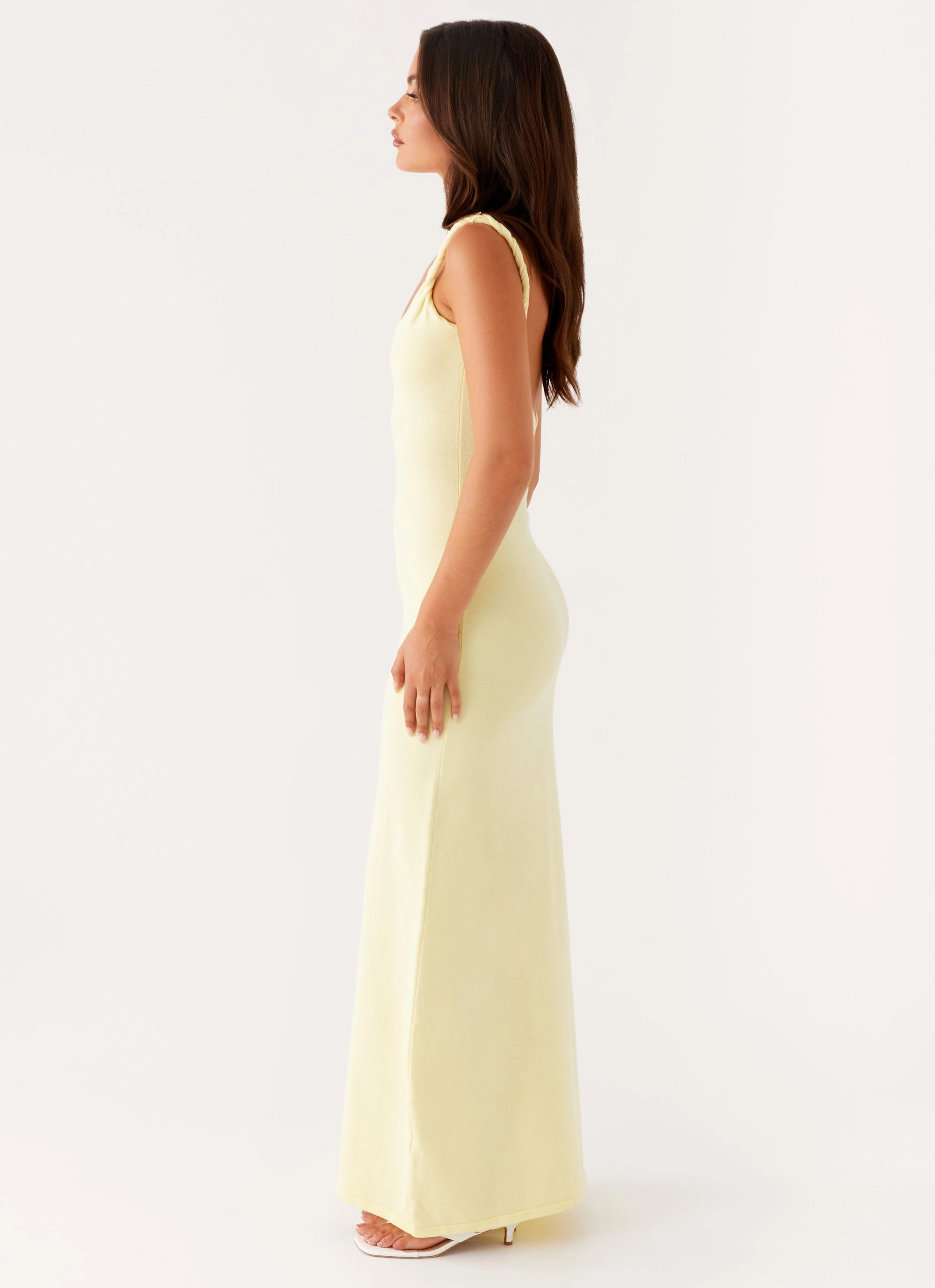 Anastasia Maxi Dress - Yellow Sheer-Overlay