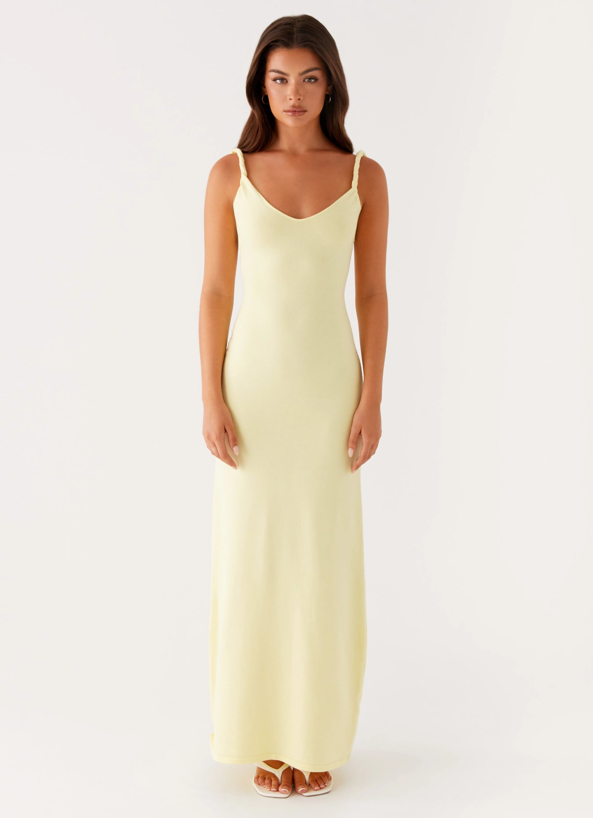 Sleek Comfort Anastasia Maxi Dress - Yellow