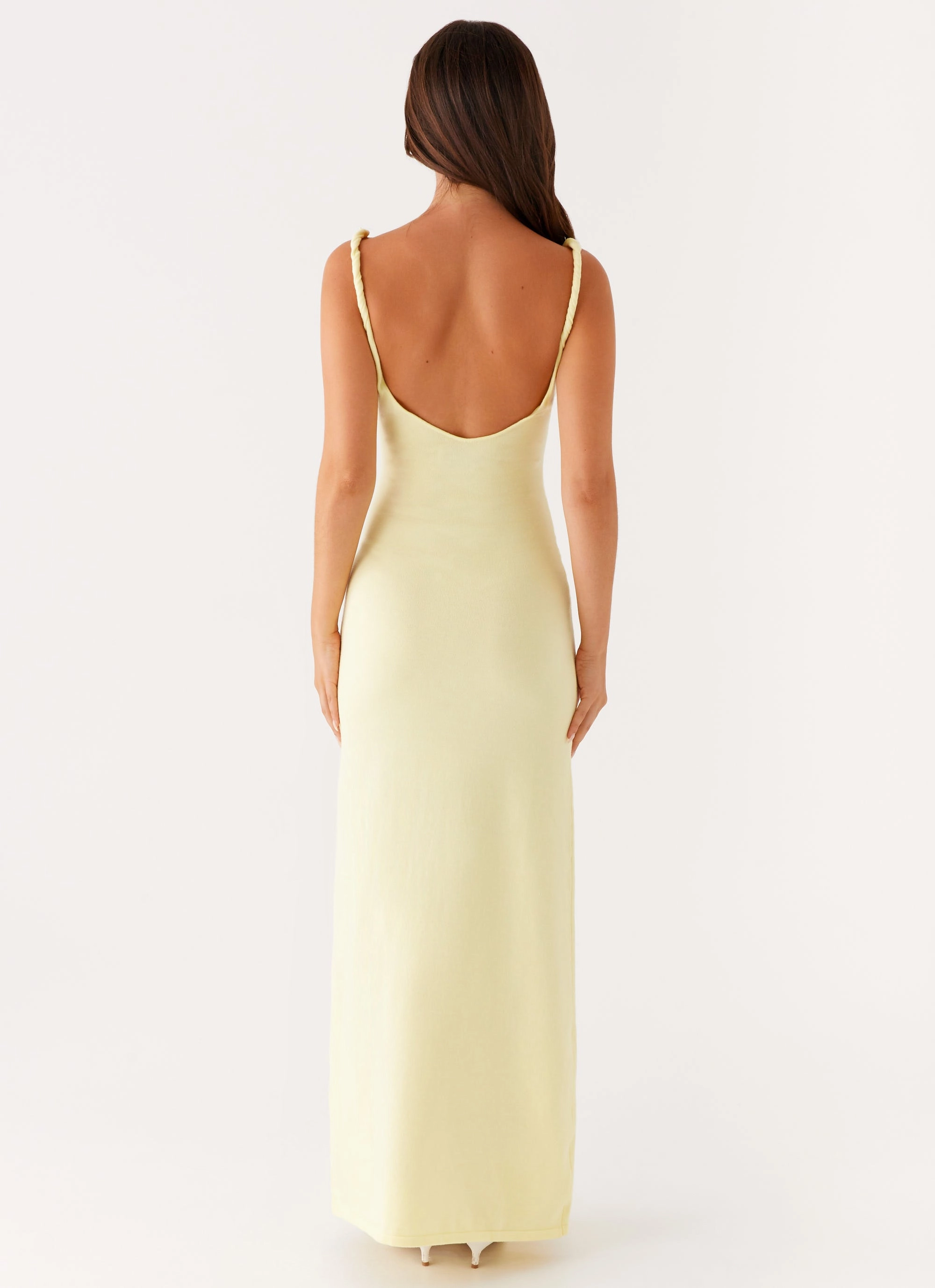 Anastasia Maxi Dress - Yellow Dreamy Texture