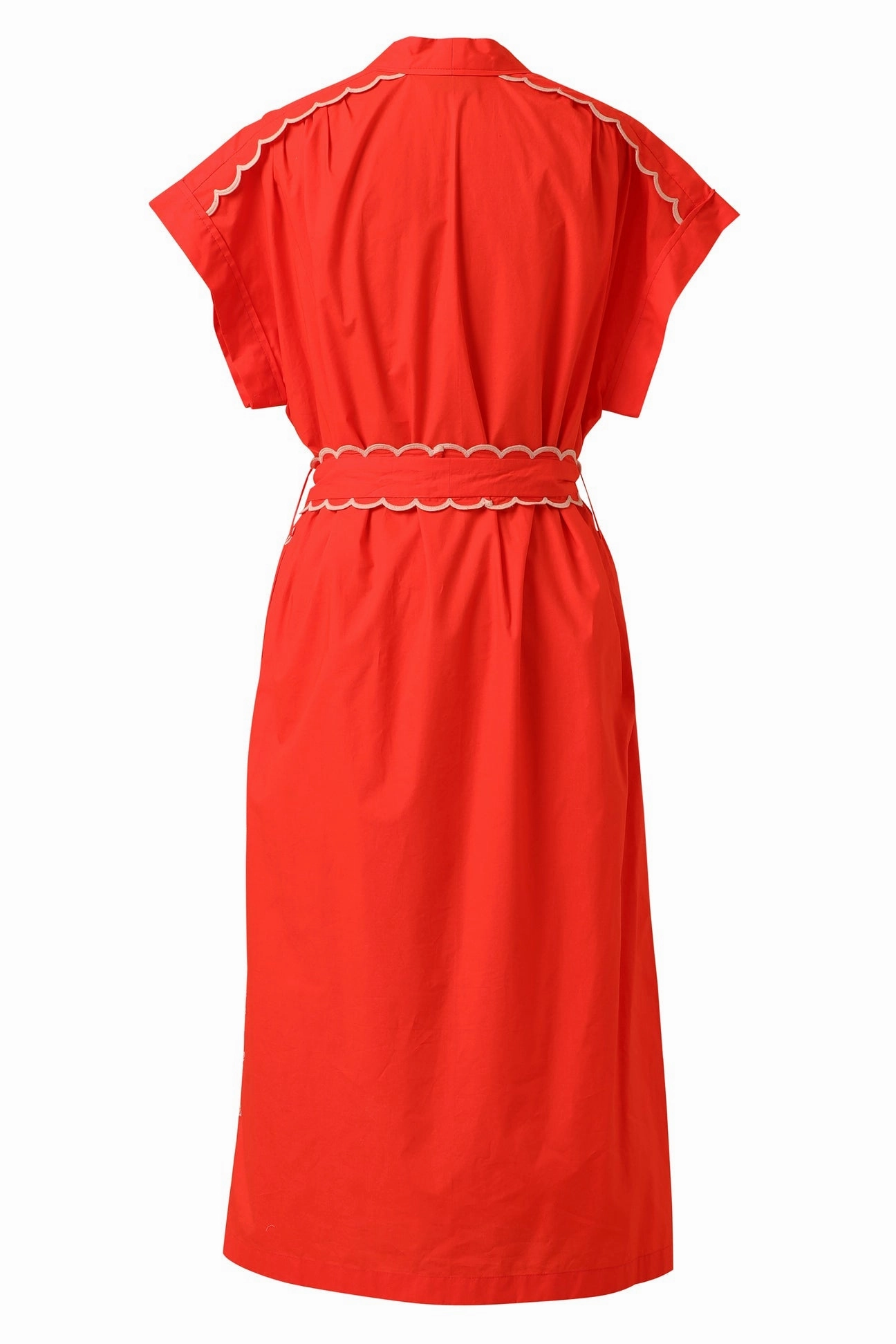 Adley Dress in Flame Scarlet Maximalist-Trend Grace Vibe