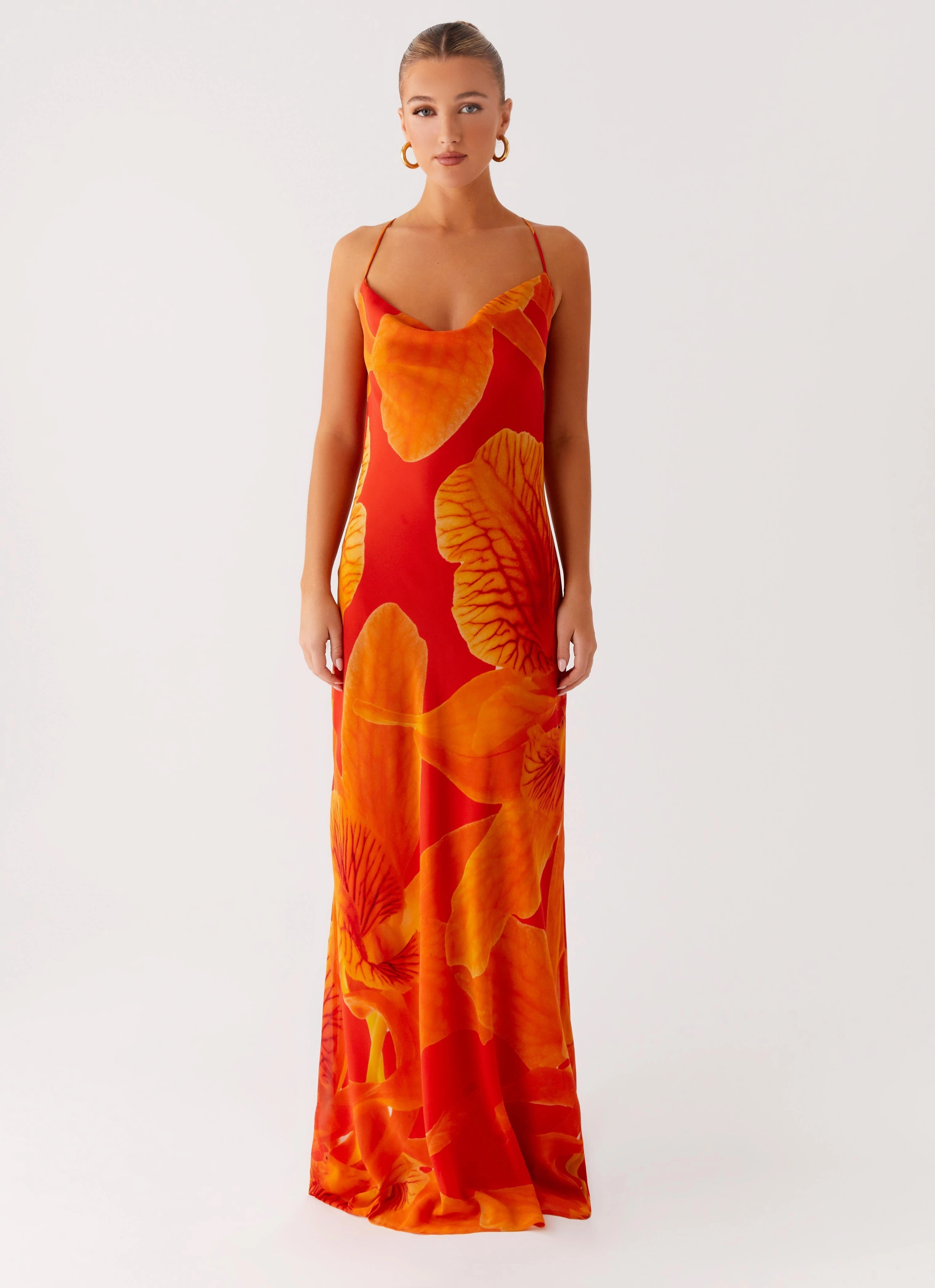 Trendy Layering Midafternoon Maxi Dress - Serene Orange