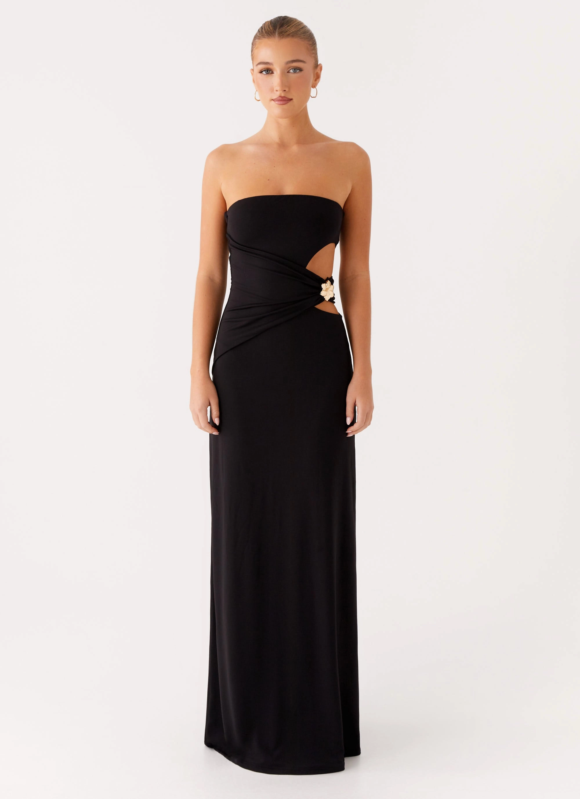 Playful touch Smooth Line Anetta Maxi Dress - Black