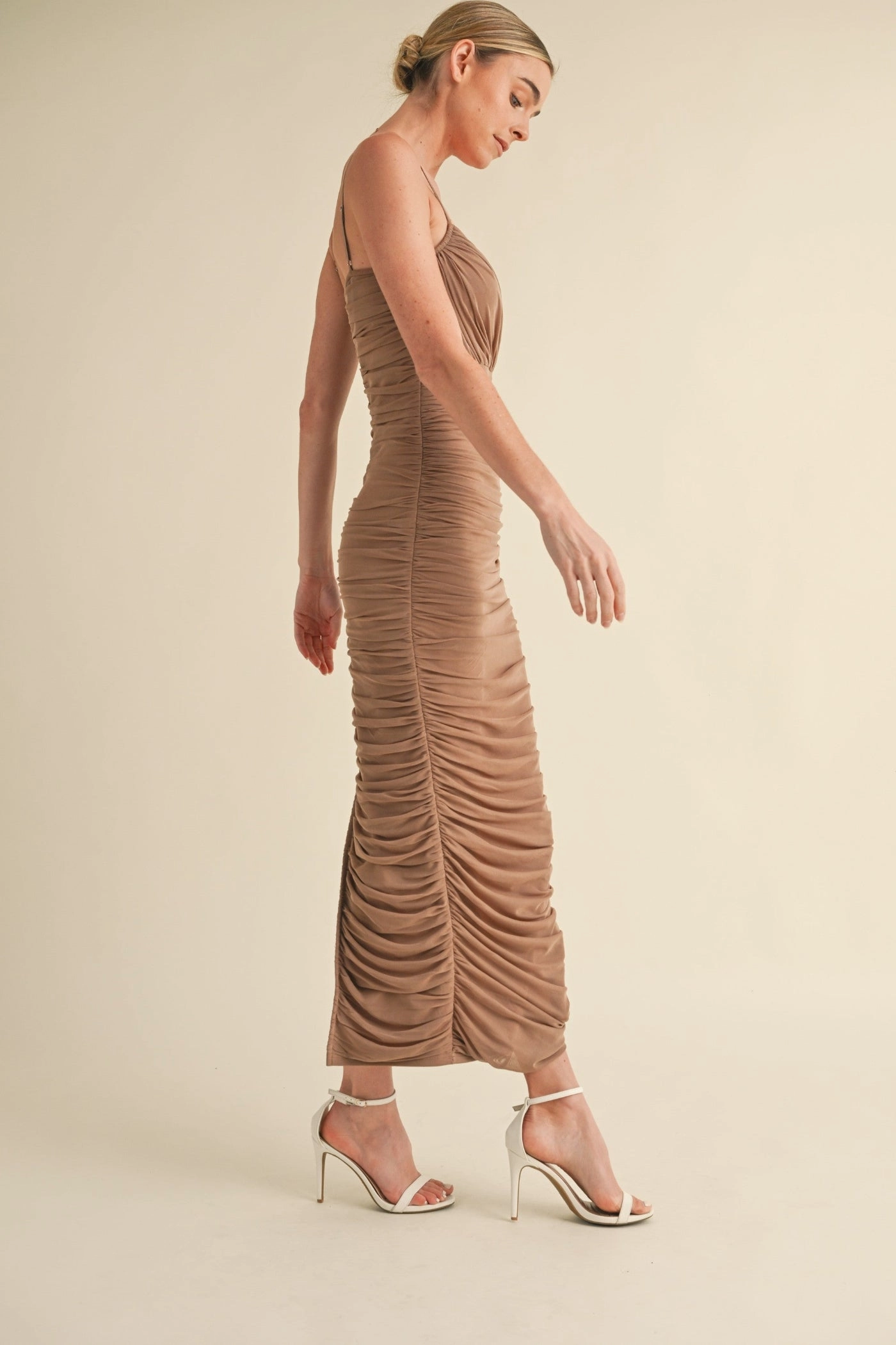 MADIGAN MESH BODYCON DRESS Textured Flow Relaxed Fit