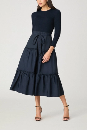 Magda Knit Dress in Navy All-Purpose Wear Smooth Motion