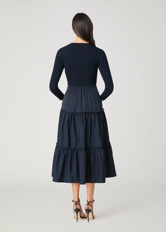 Magda Knit Dress in Navy Weekend Favorite Boho Tone