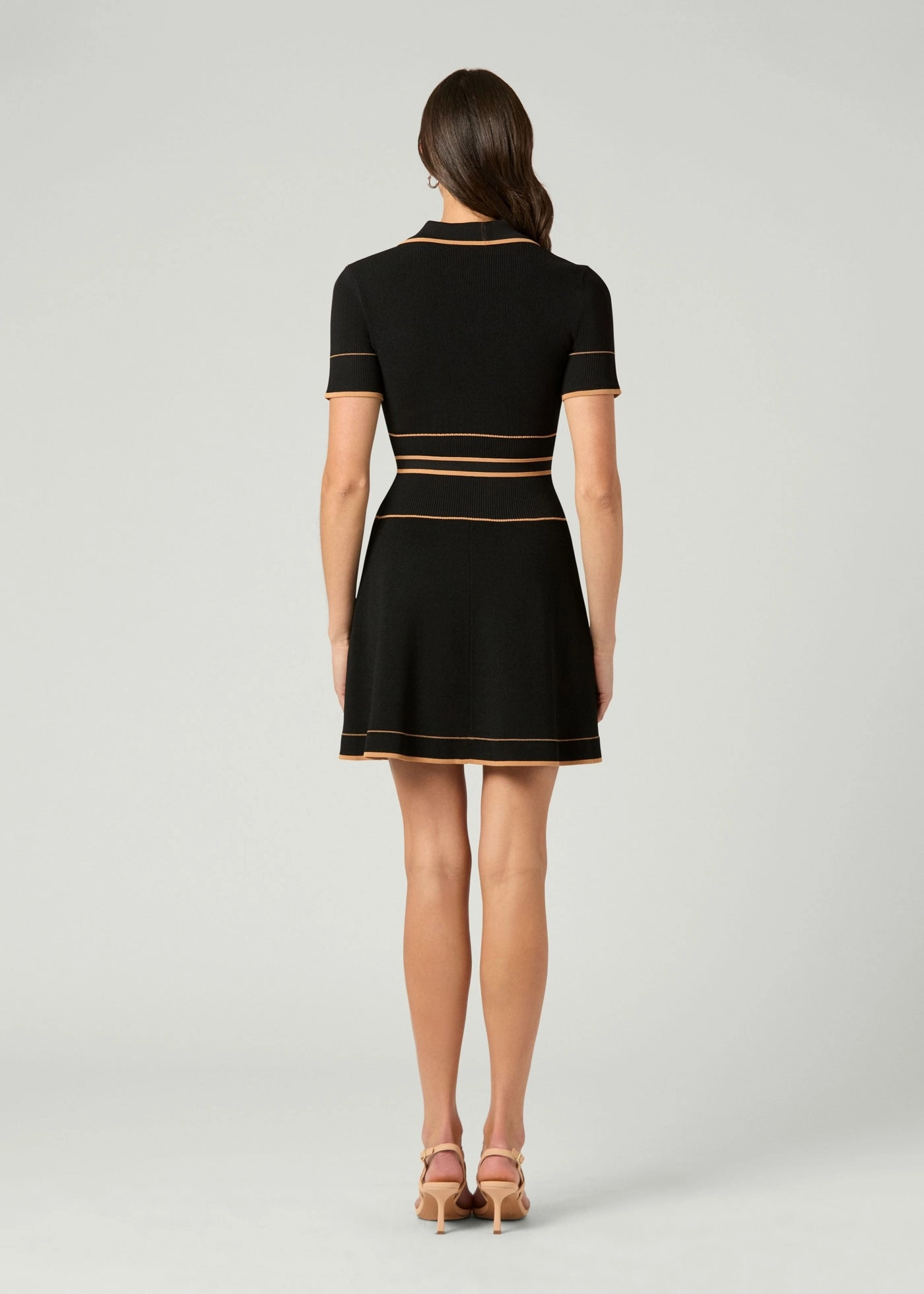 Maggie Dress in Jet/Terracotta Vintage Style Street Vibe