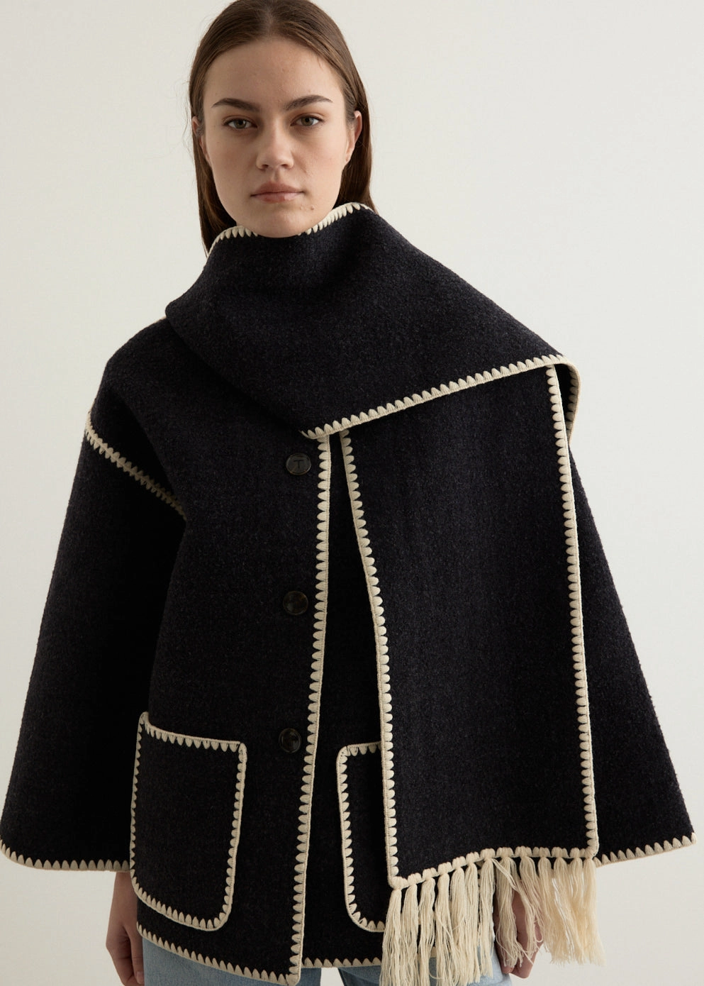 Weatherproof Seams Weatherproof Shell Embroidered Scarf Jacket