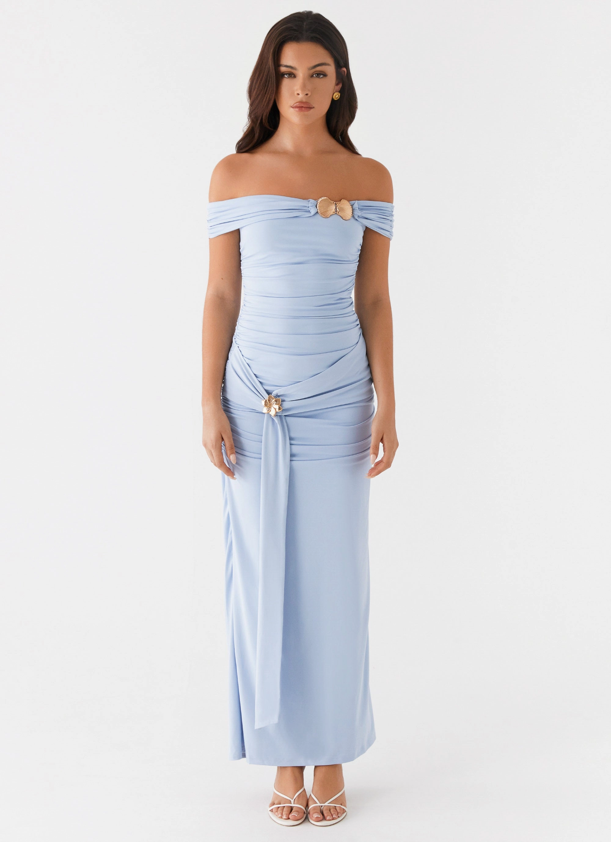 Fitted Shape Everyday Movement Majorly Maxi Dress - Blue