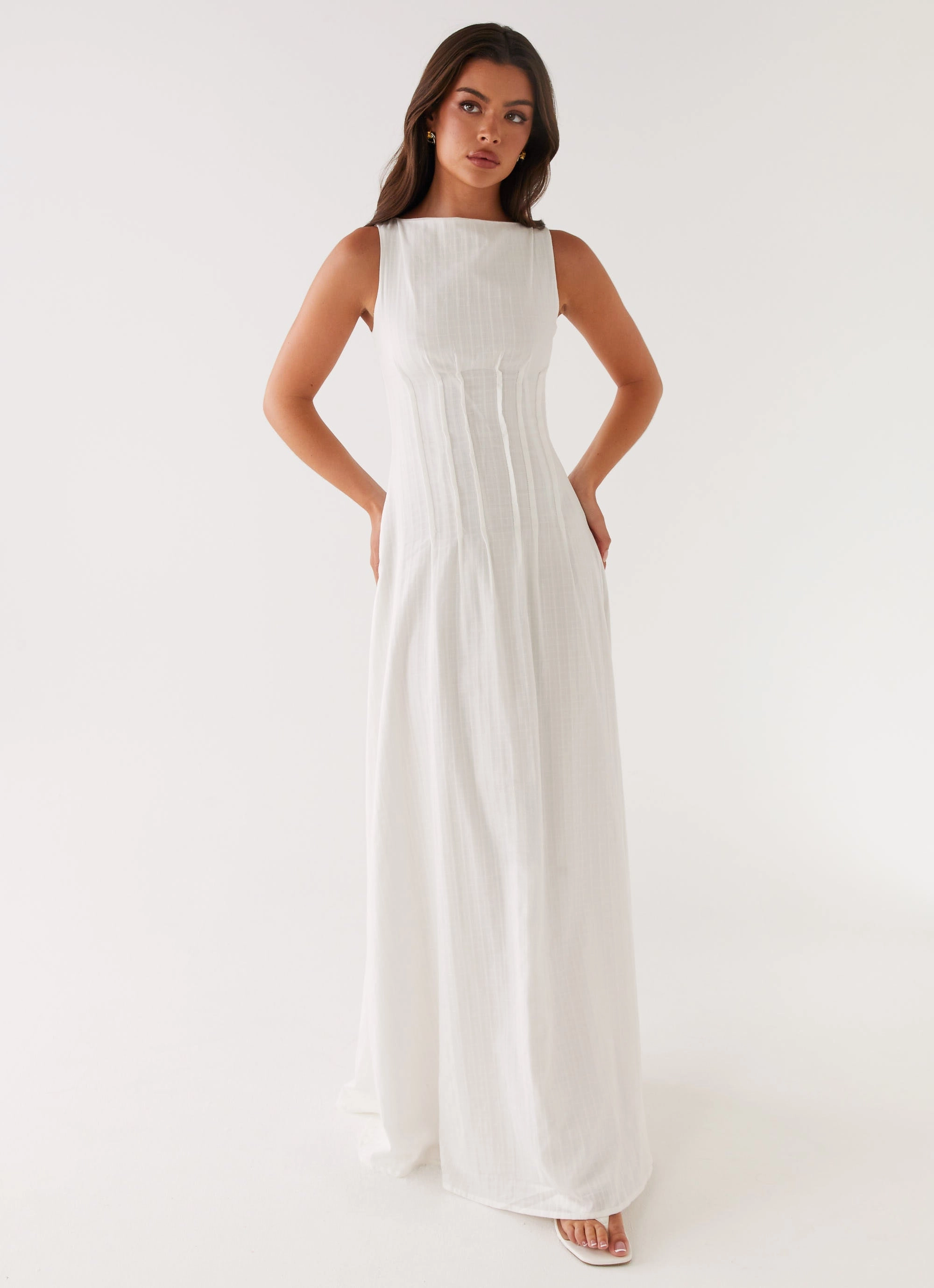 Date Vibe Fresh Tones Maloney Maxi Dress - White