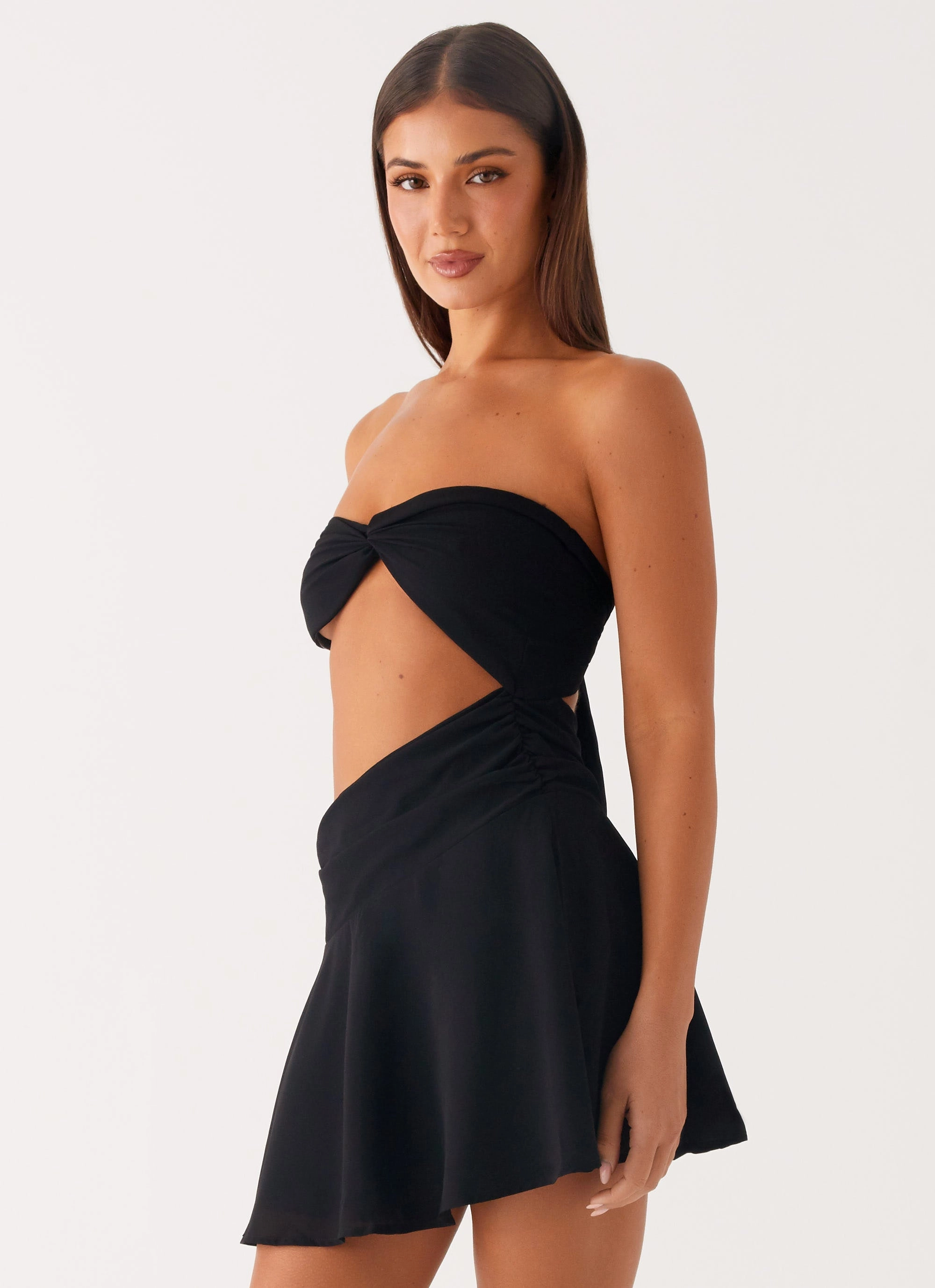 Self Power Gift-Worthy Marbella Mini Dress - Black