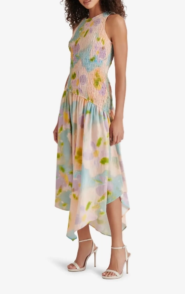 Summer Air Slim Touch Mareena Dress in Pink Blossom