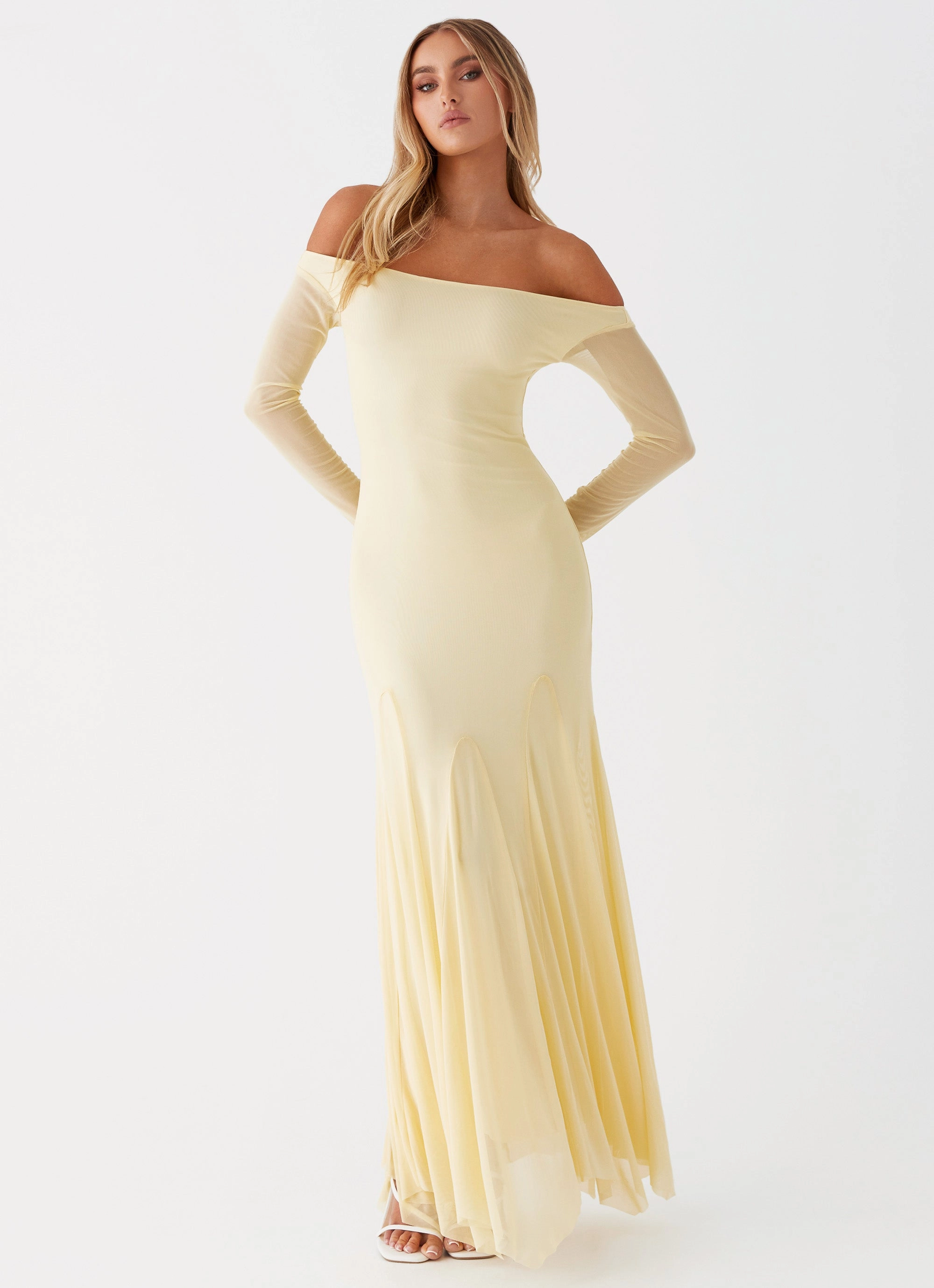 Maribel Maxi Dress - Yellow Cool Finish Calm Silhouette