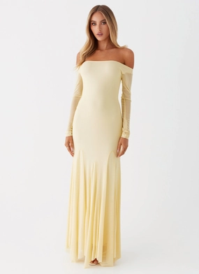Maribel Maxi Dress - Yellow Work Fitwear Walkable Flow