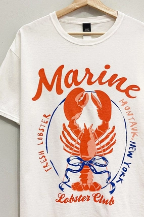 Contrast Inner Binding Light and Breezy Marine Lobsters Tee S-XL
