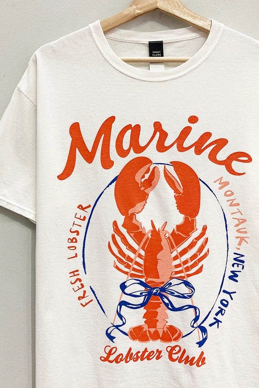 Contrast Inner Binding Light and Breezy Marine Lobsters Tee S-XL