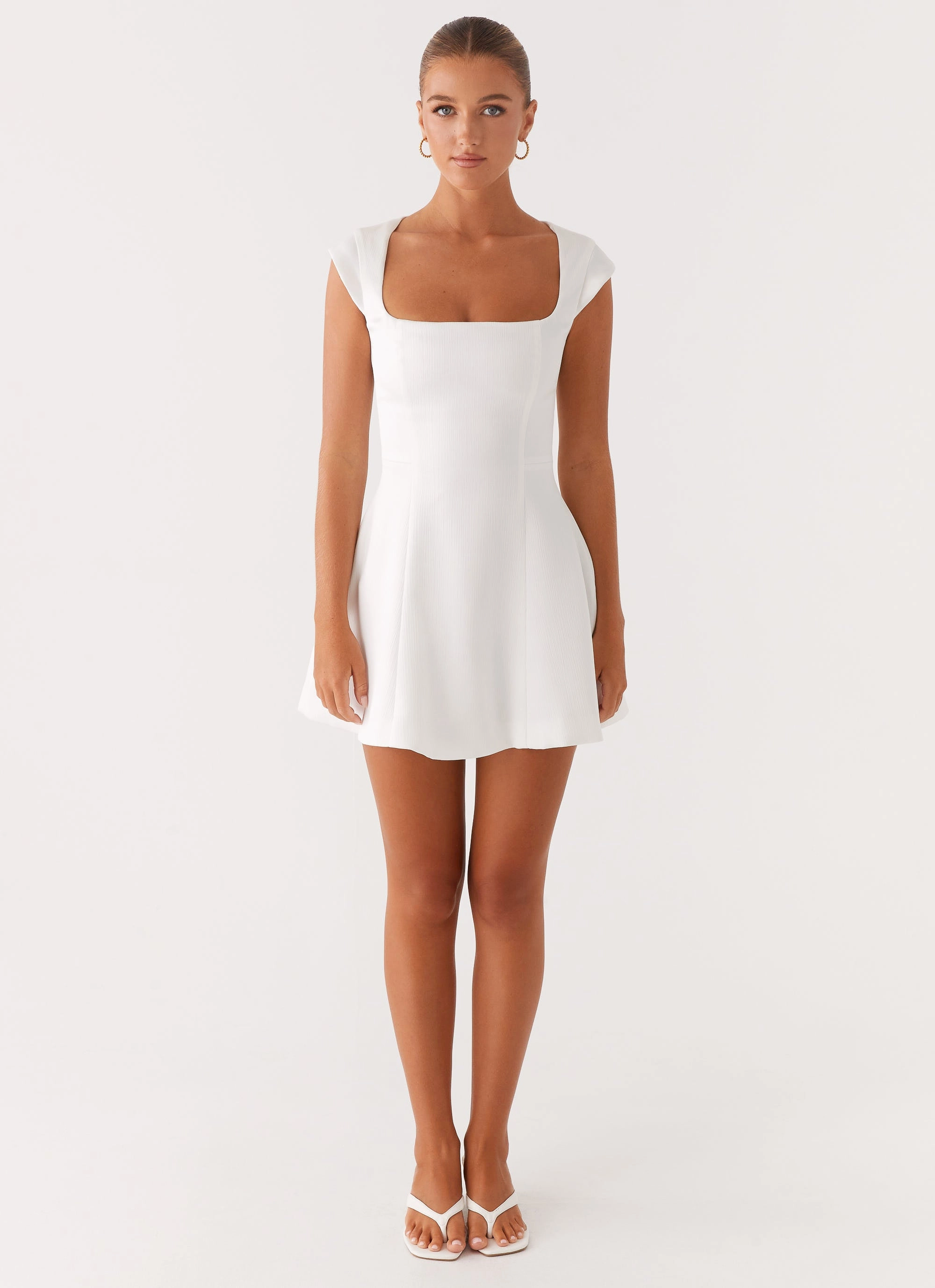 Maryjane Mini Dress - White Bold Look