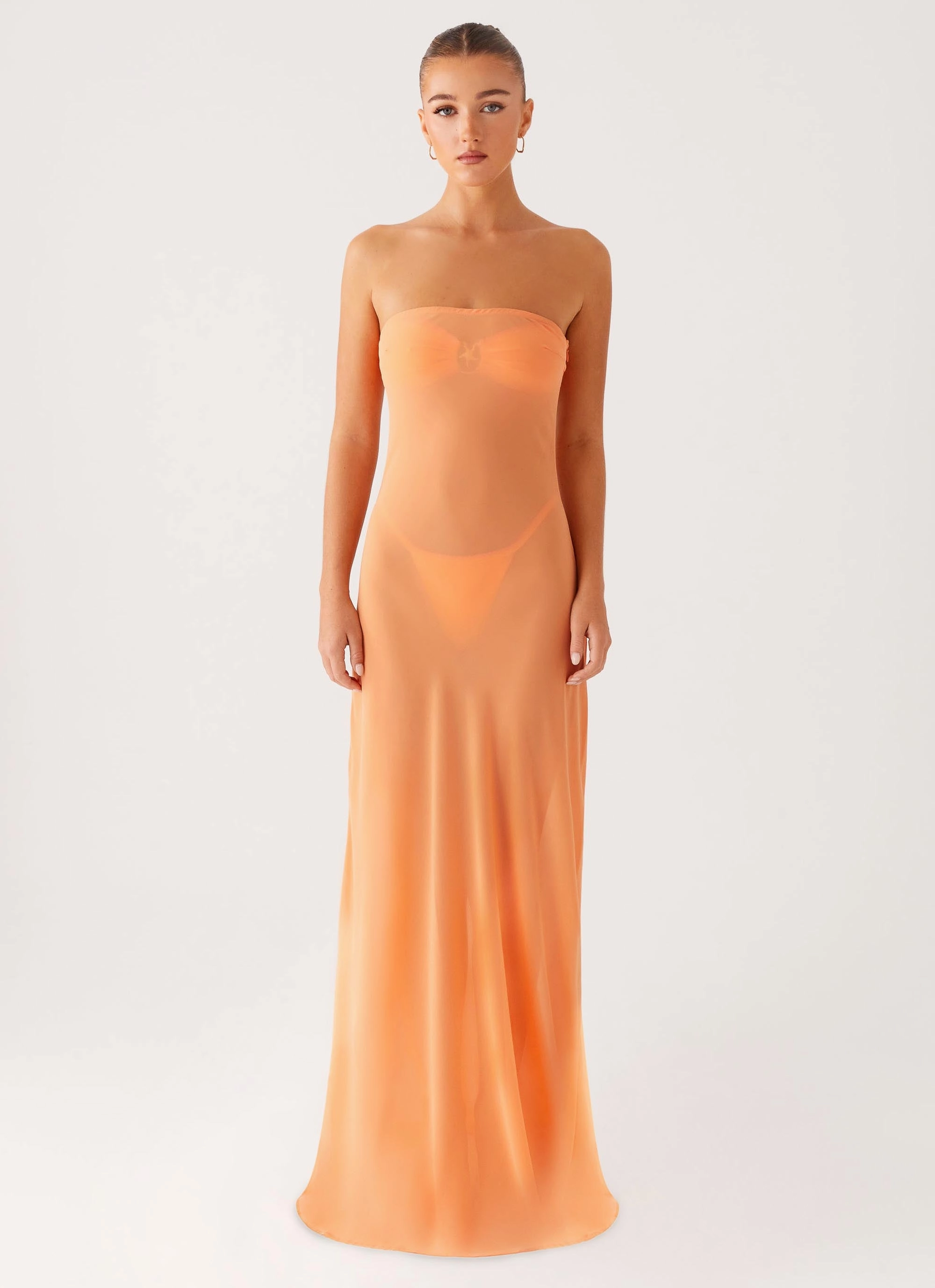 Balanced Light Mattie Strapless Maxi Dress - Orange