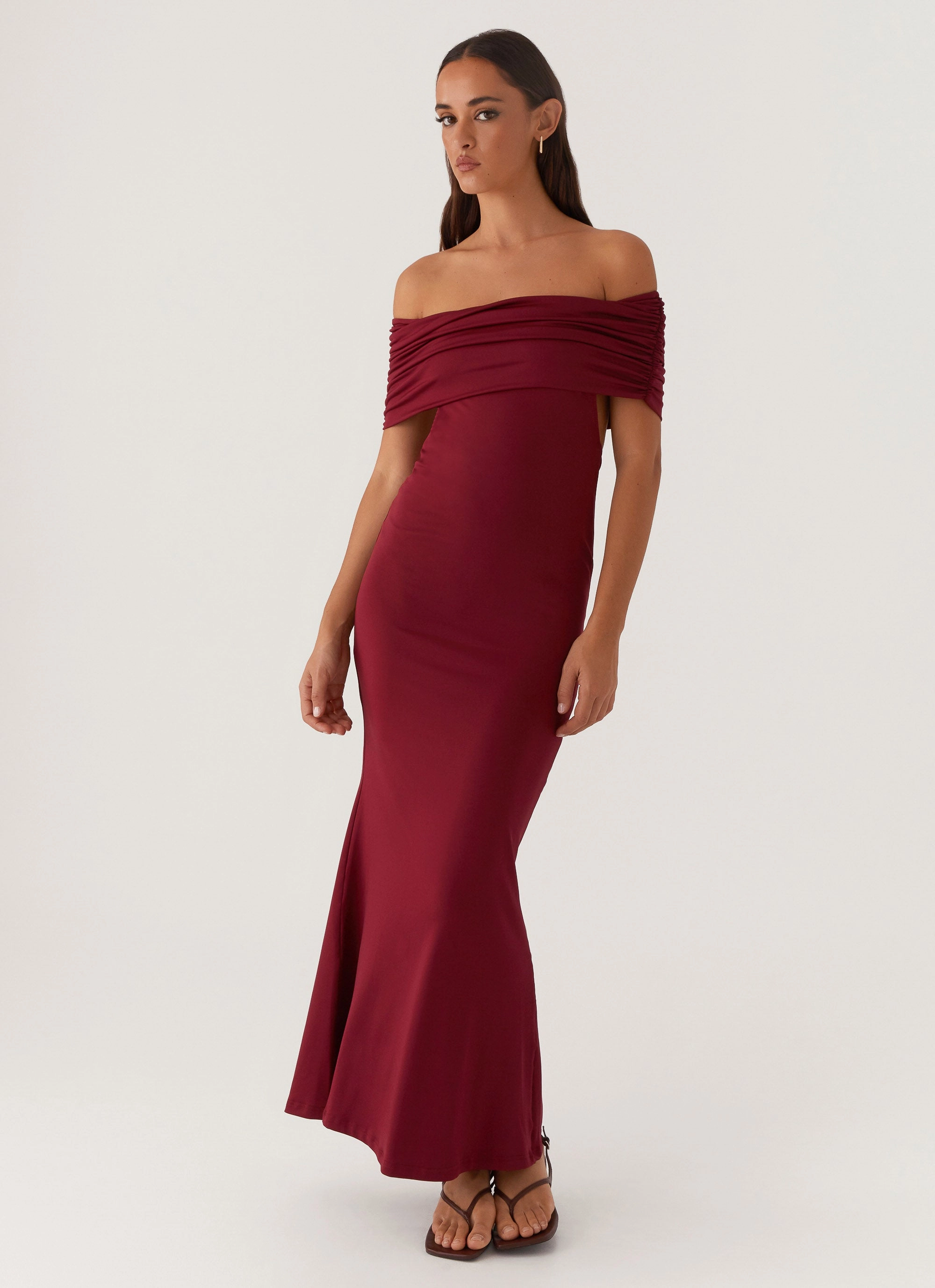 Effortless Mood Maude Maxi Dress - Maroon
