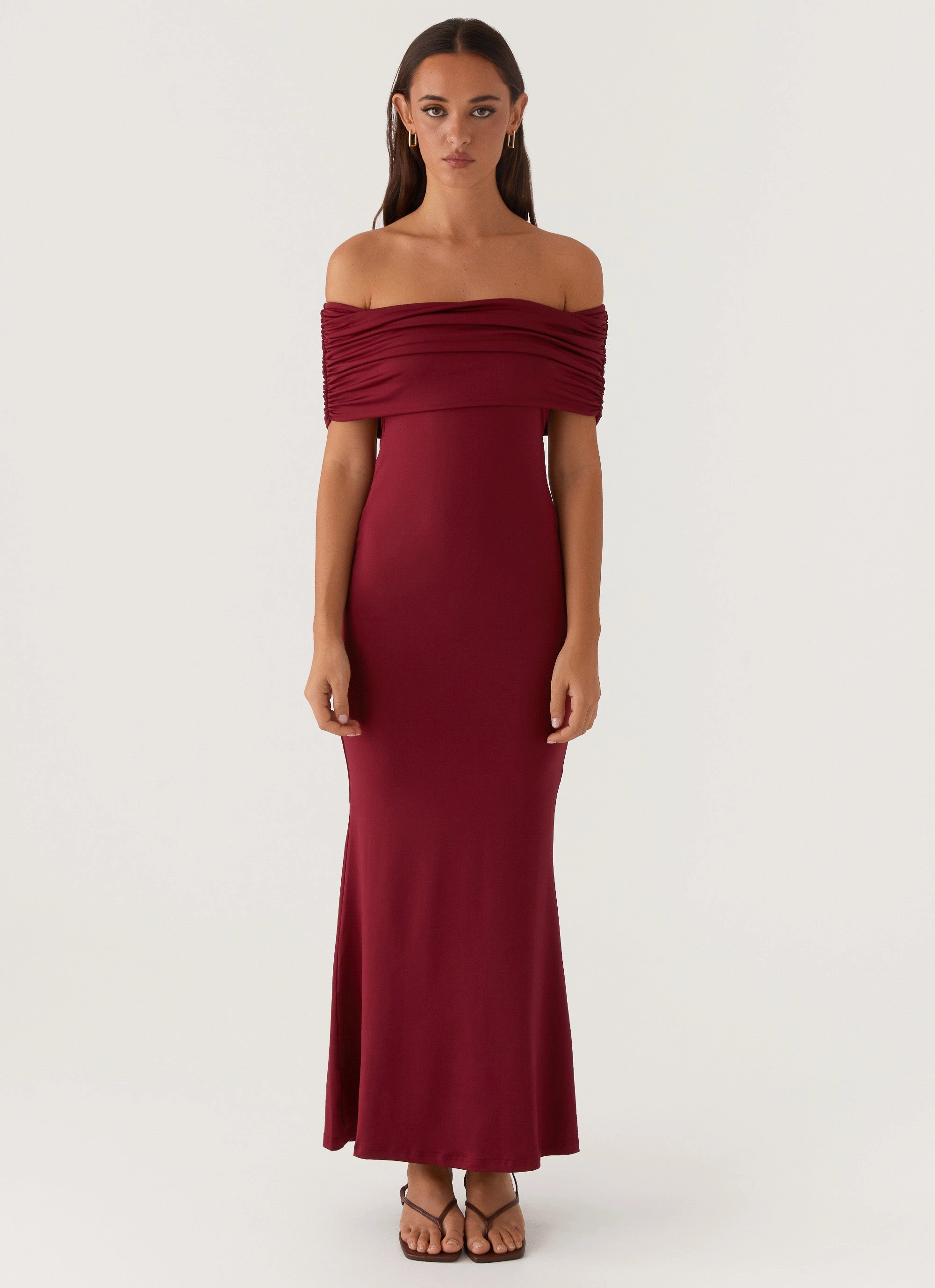 Easy Fit Maude Maxi Dress - Maroon