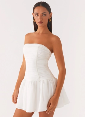 Relax Cut Meadow Dreams Mini Dress - White