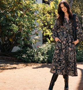 Jewel-Tone Melinda Midi Dress | Dark Magnolia