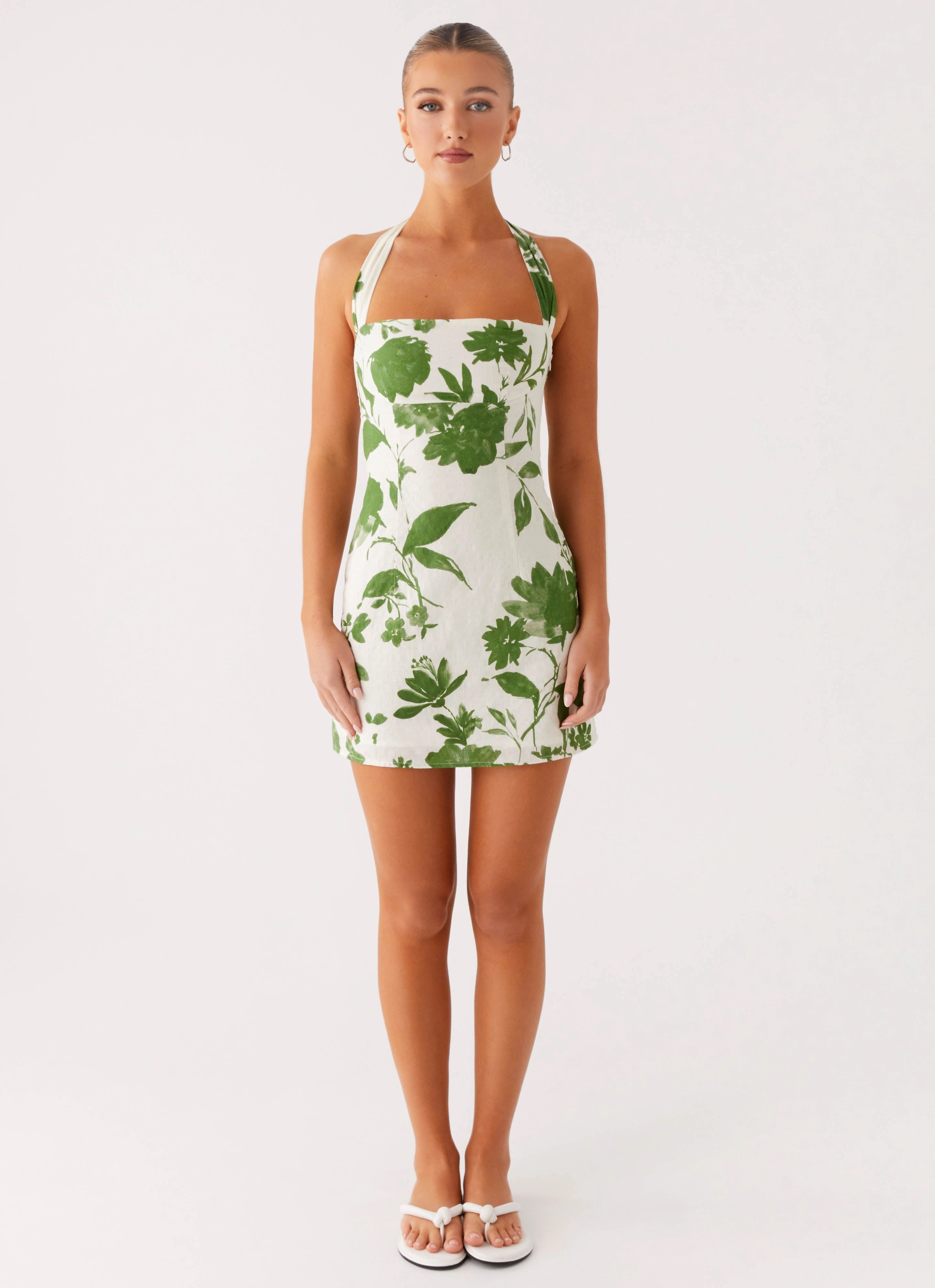 Coastal Soft Melora Mini Dress - Verdant Bloom