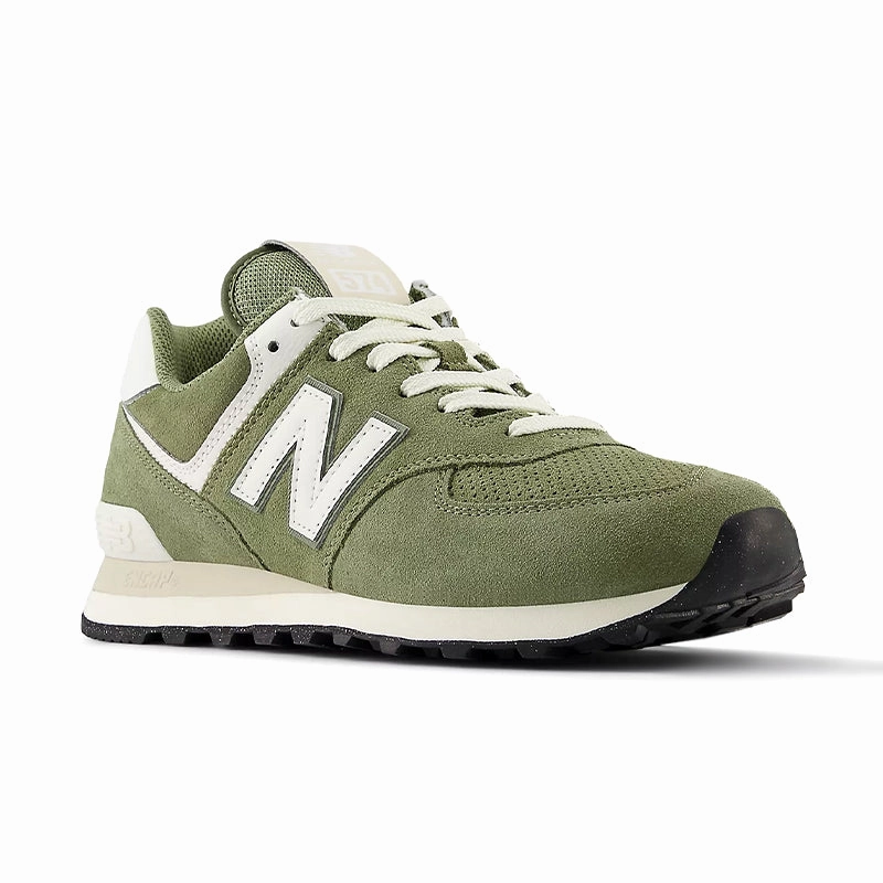 Men's 574 Dark Olivine/Sea Salt Tear Resistant Lace Holes Comfortable Foot Bend