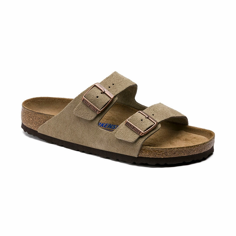 Comfortable Linings Minimalist Style Men's Arizona Soft Footbed Taupe Suede