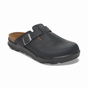 Quick On Men's Boston Rugged Black Oiled Leather