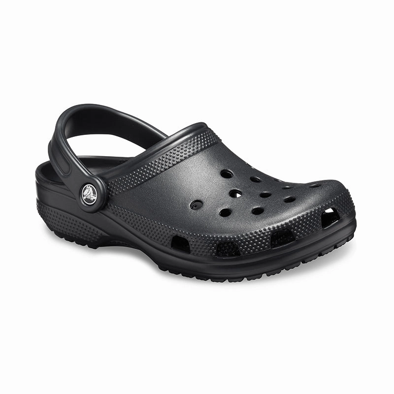 Men's Classic Clog Black Functional Water Drainage Channels
