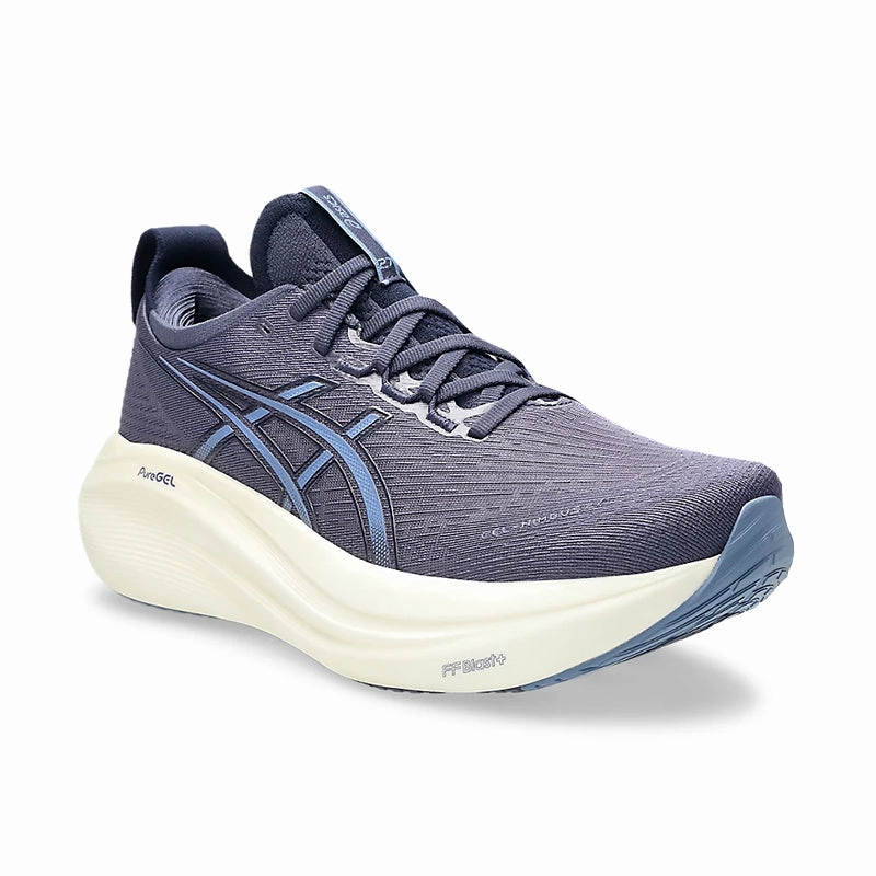 Men's Gel-Nimbus 27 Indigo Fog/Denim Blue Grip Hold Wide Path