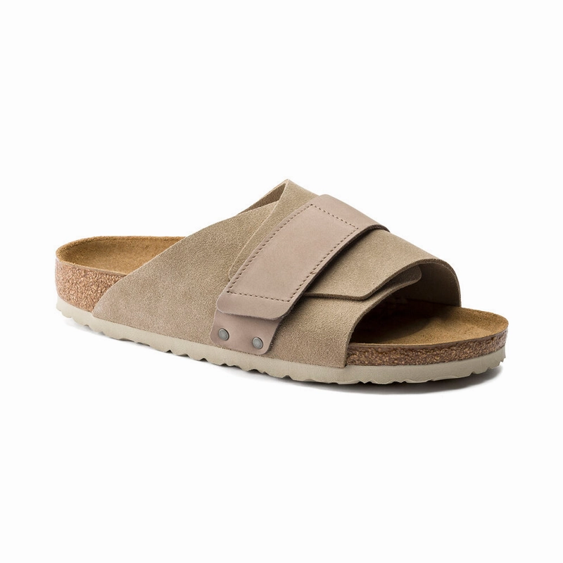 Men's Kyoto Taupe Suede Contoured Footbed