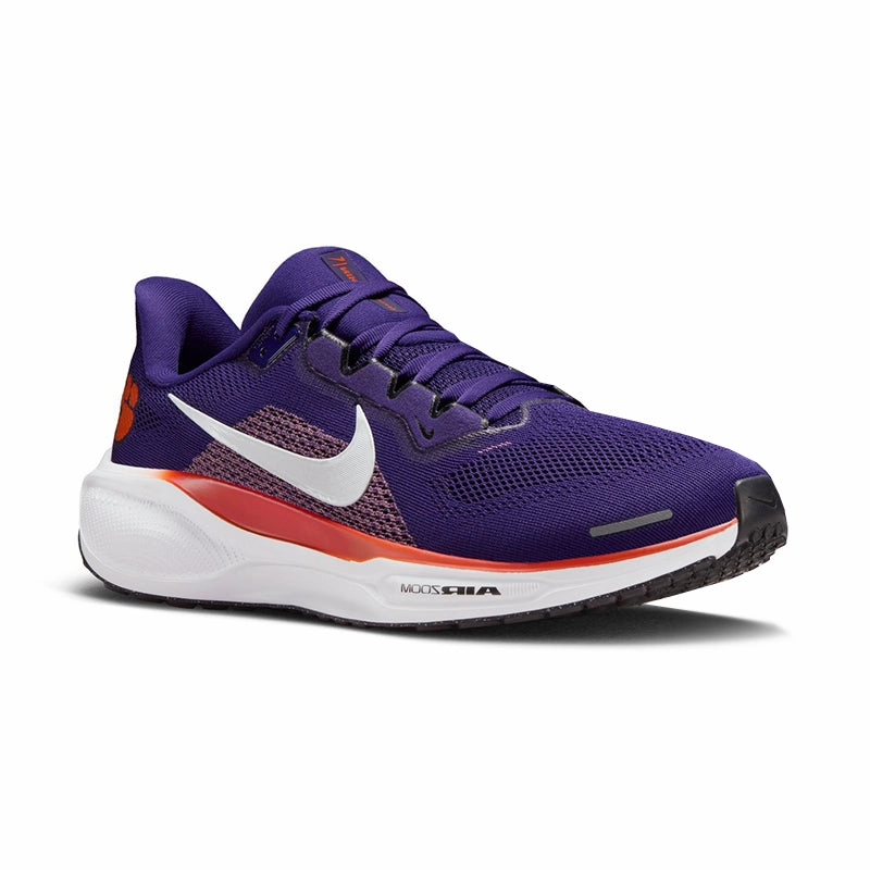 Men's Pegasus 41 Clemson New Orchid/White Advanced runner Abrasion Resistant Reinforcement