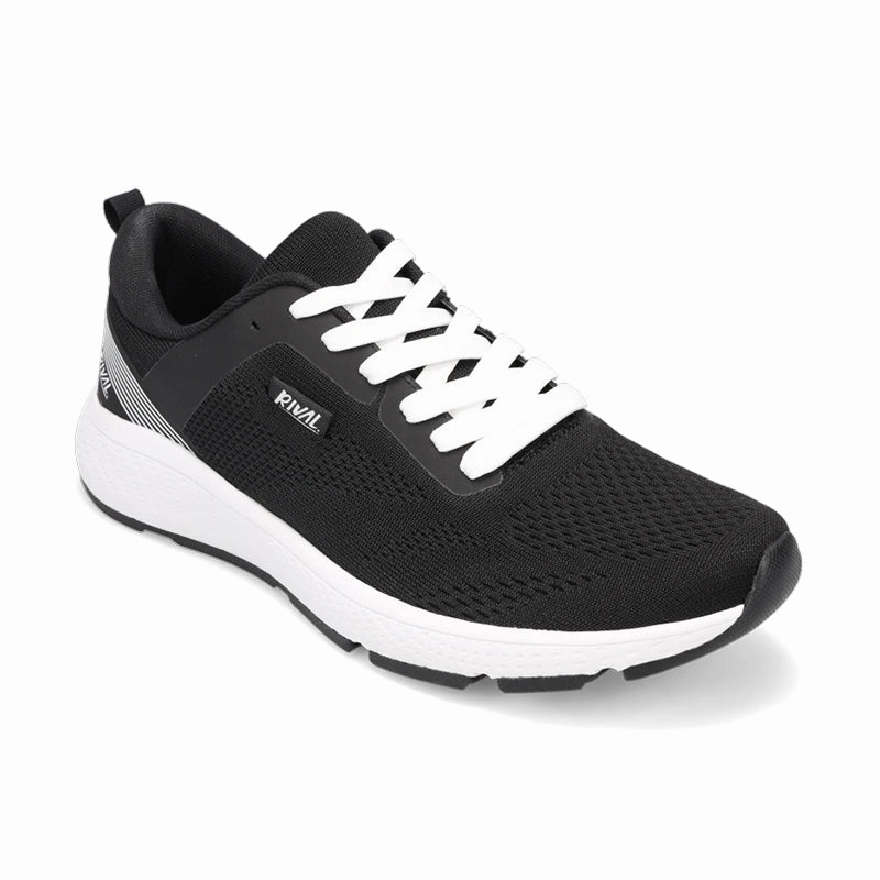 Men's Rush Black/White/Black Synthetic Upper Silk Feel