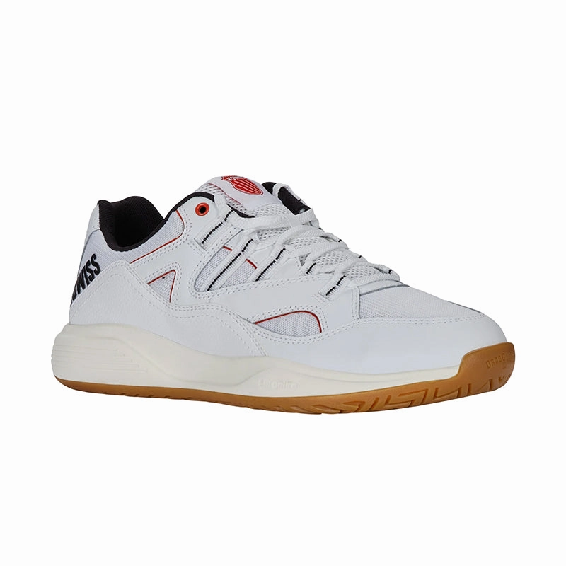 Men's Tura Team White/Black/Red Comfort Cushion
