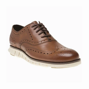 Daily Wardrobe Men's ZEROGRAND Wingtip Oxford British Tan