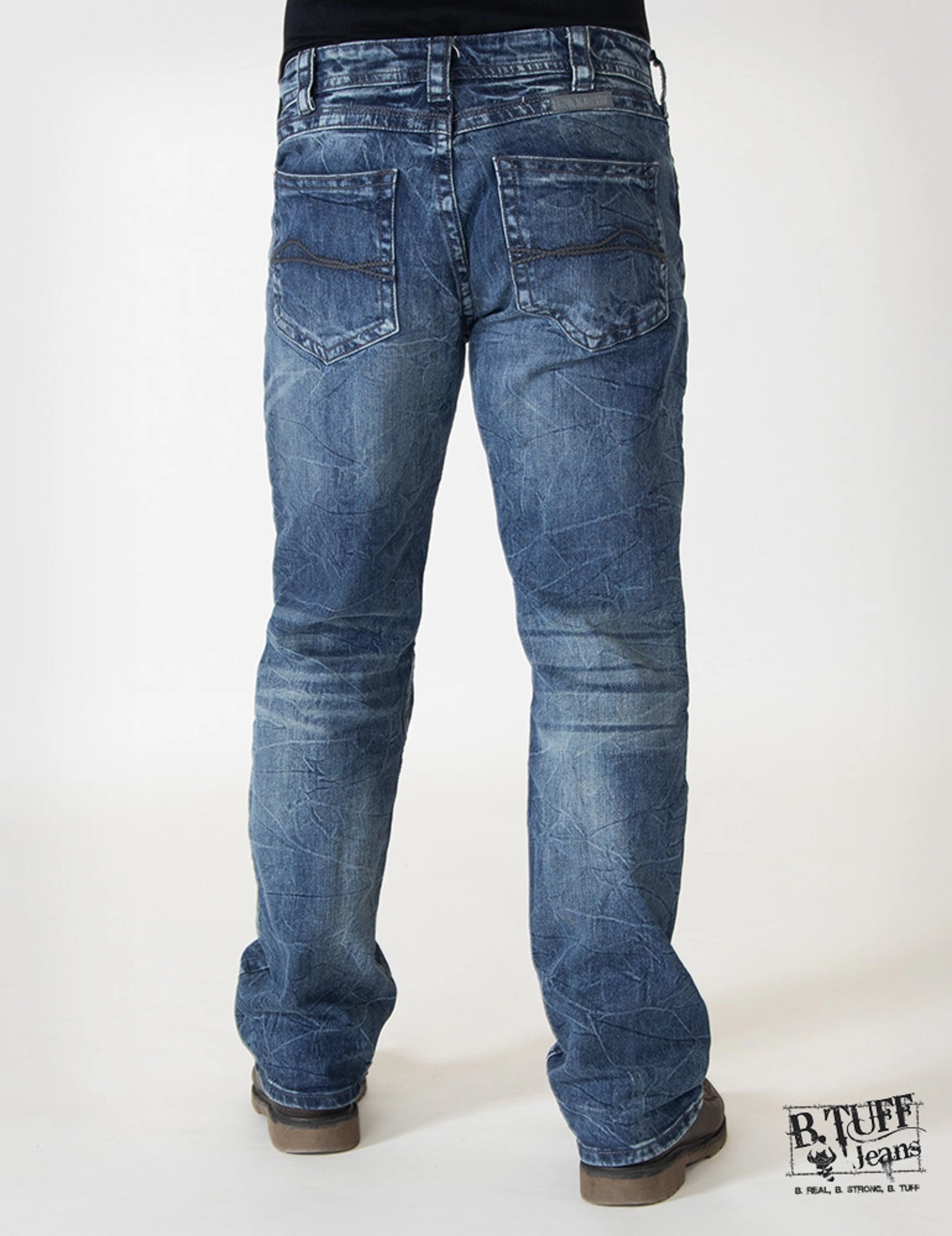 Classic Look Festival Outfit Professional Wear Mens Medium Wash Cotton Blend Jeans Overdrive