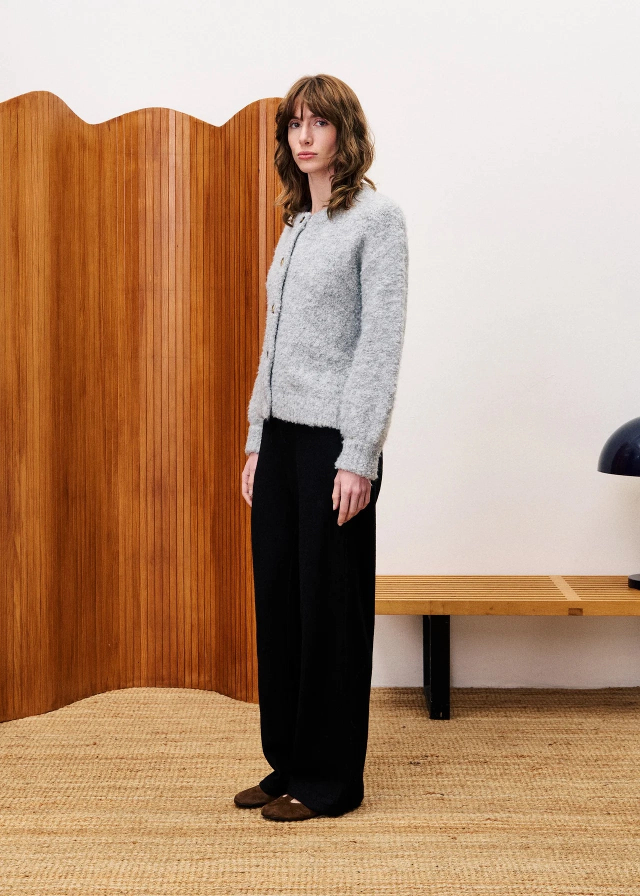 Fray Resistant Edges Knitwear Essential FRNCH Selkirk Cardigan - Grey