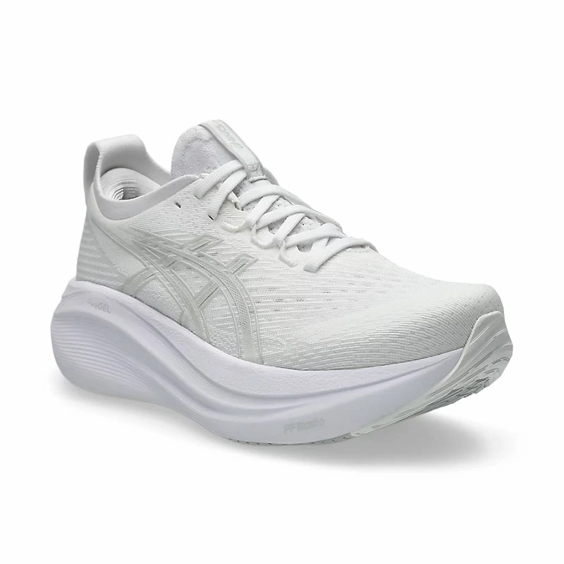 Women's Gel-Nimbus 27 White/Glacier Grey Shock absorption