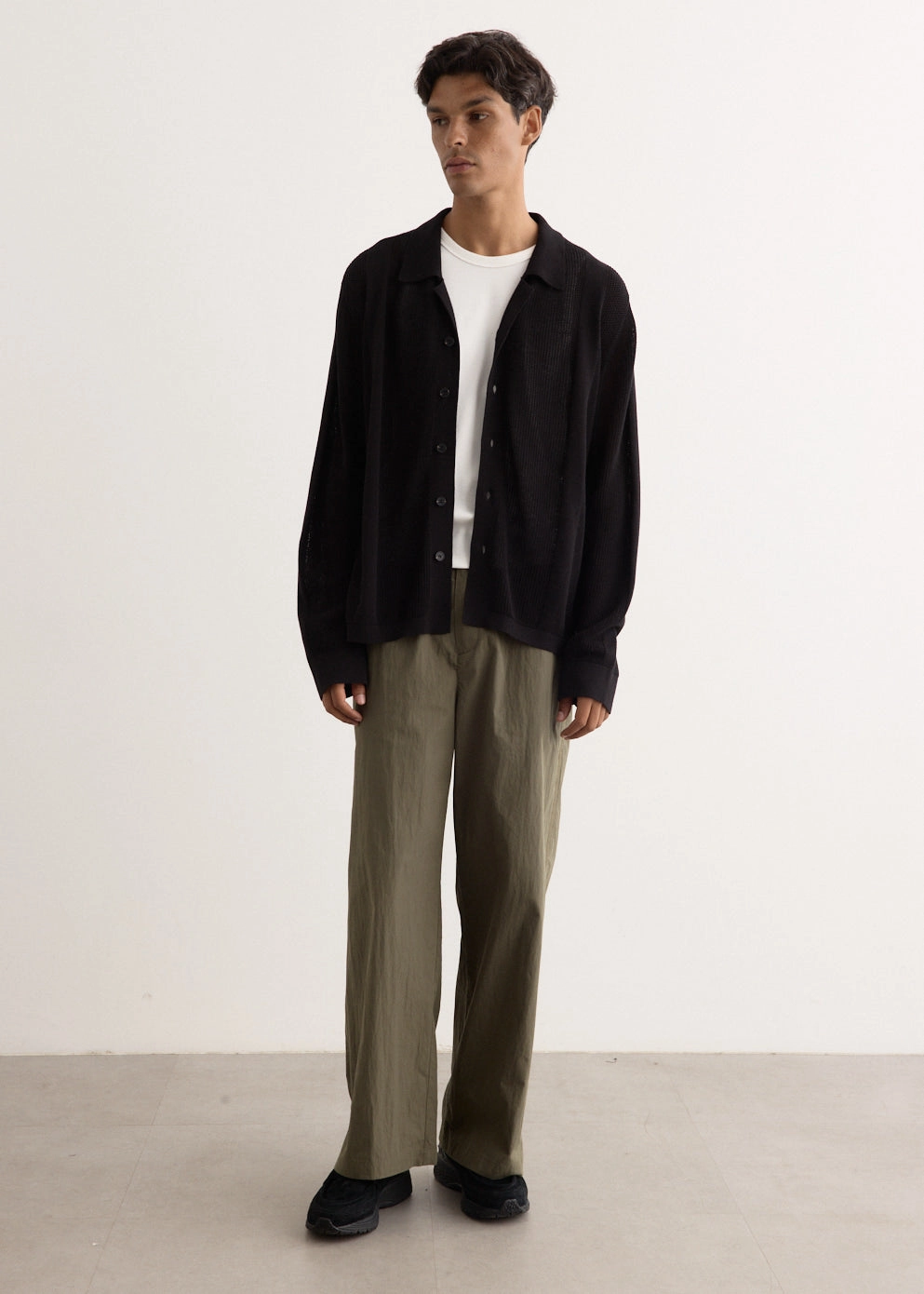 Metropolis Knit Camp Collar Shirt Easy Draping