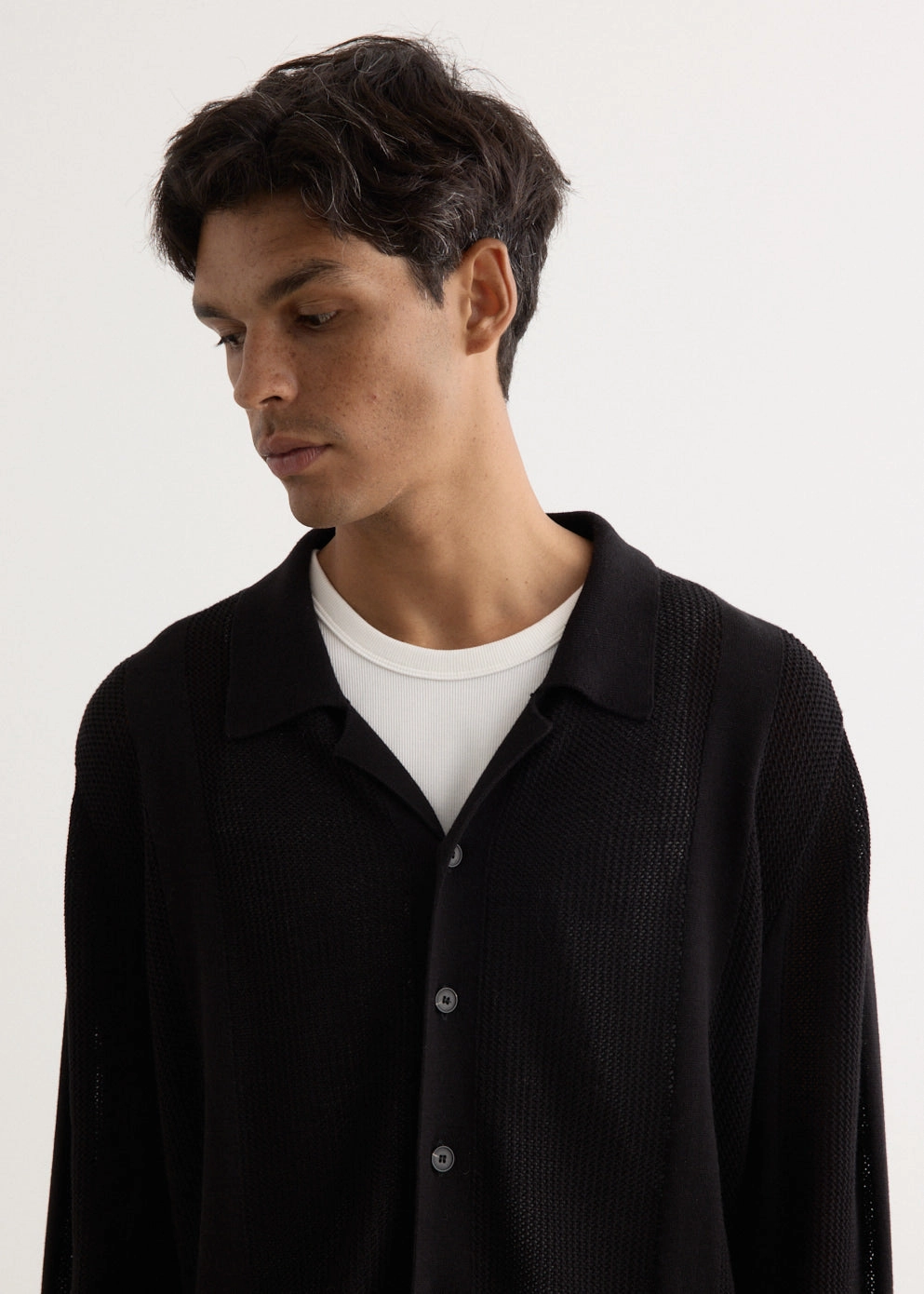 Daily Comforted Metropolis Knit Camp Collar Shirt