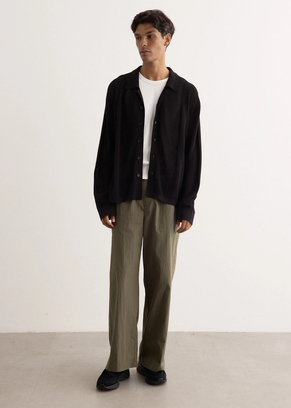 Metropolis Knit Camp Collar Shirt Hooded Knit Variation