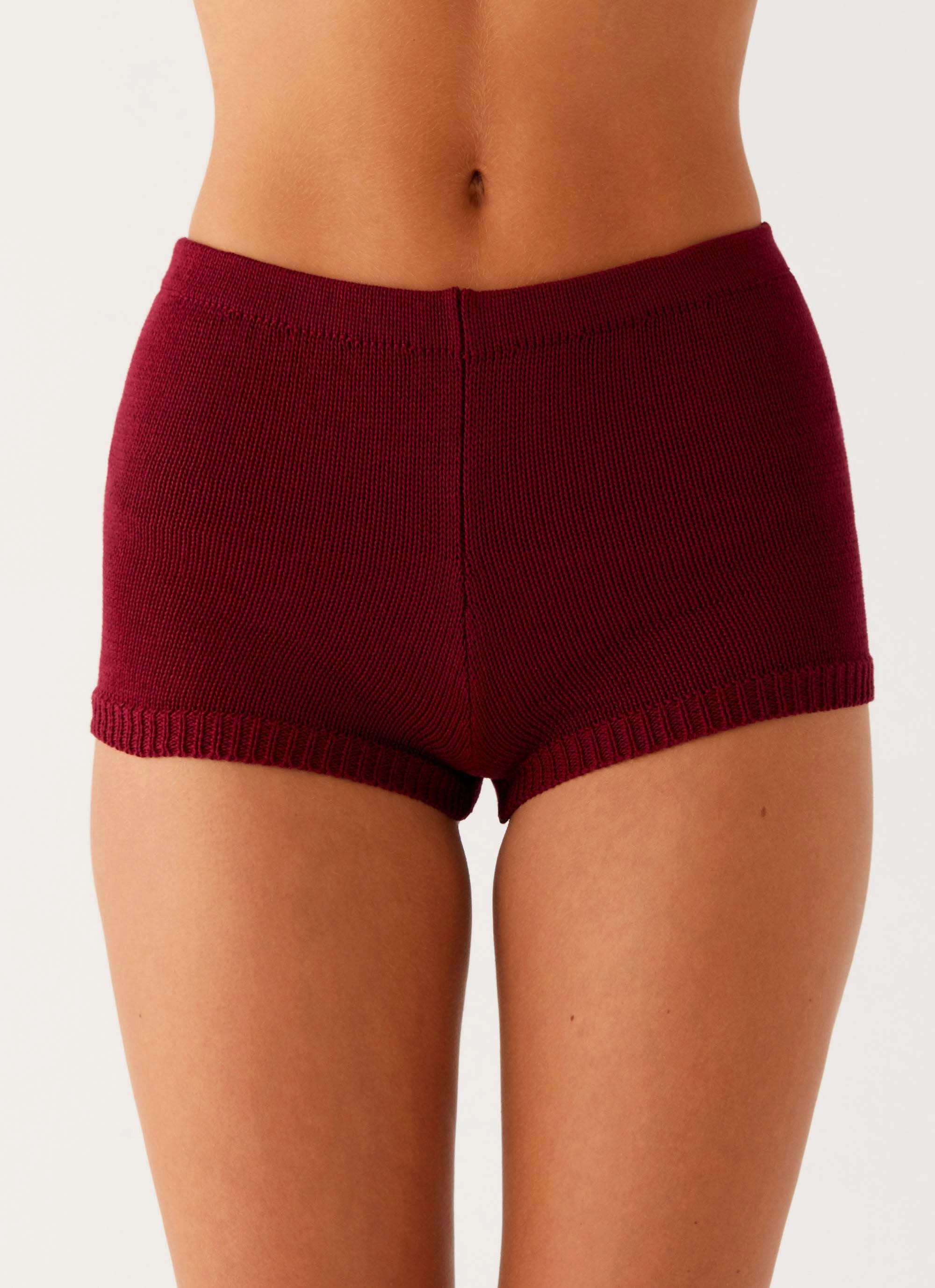 Wear Resistant Fabric Miffy Mini Shorts - Maroon