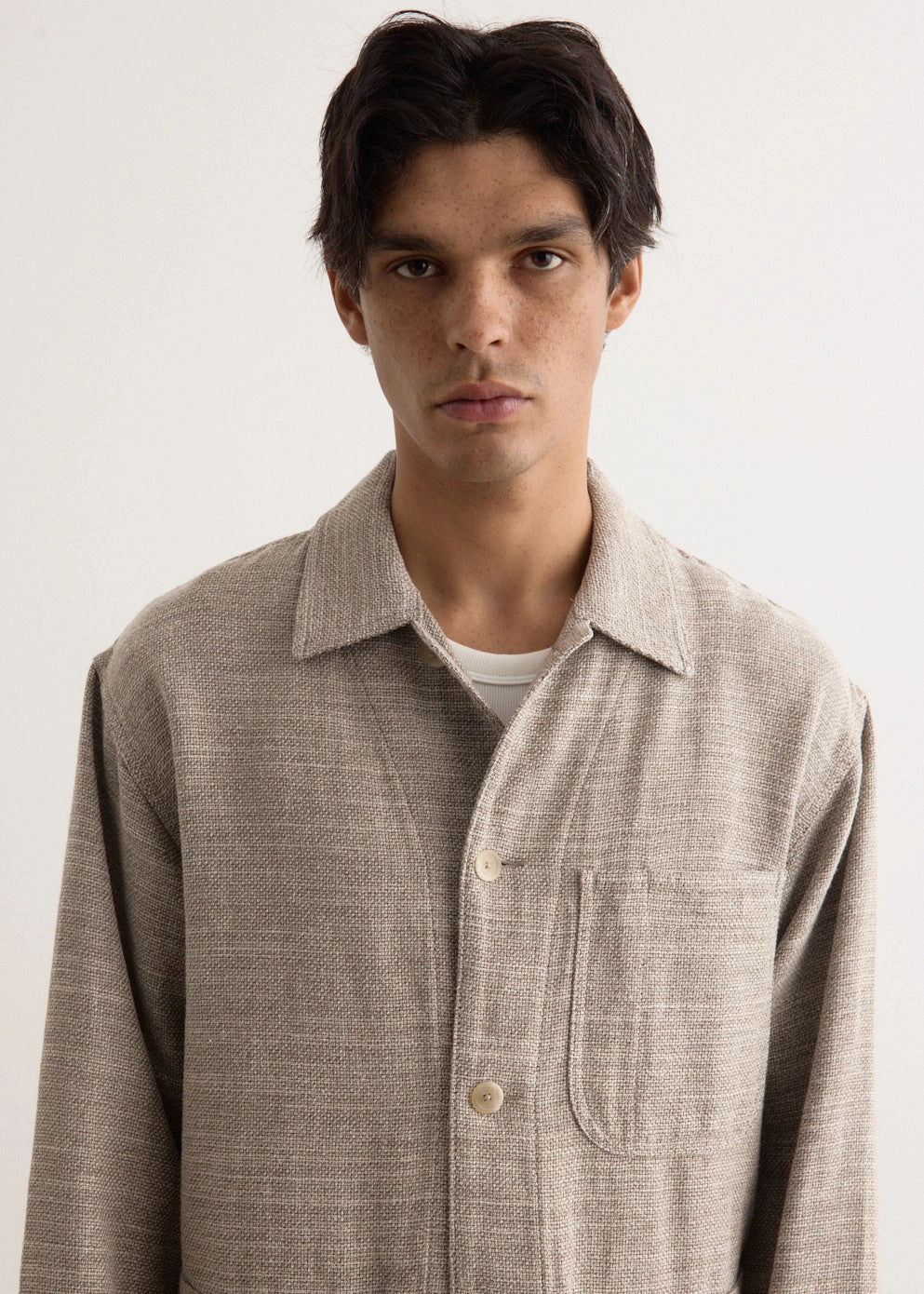 MIL Cotton Linen Chore Jacket Urban Outdoor Look GlowInTheDarkAccents