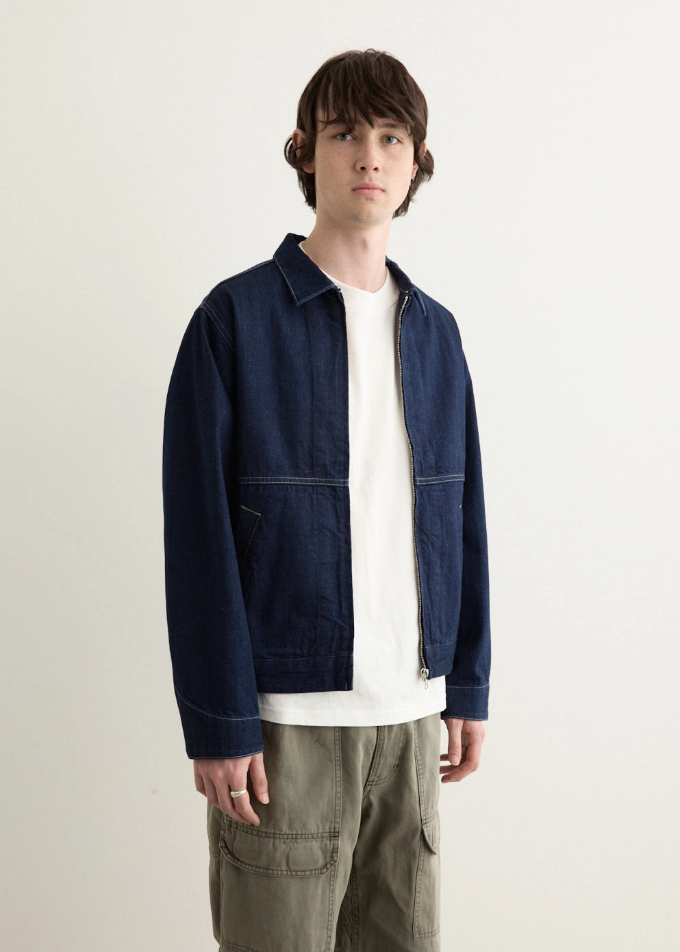 Japanese Slub Denim Jacket UV Block Cold Resist
