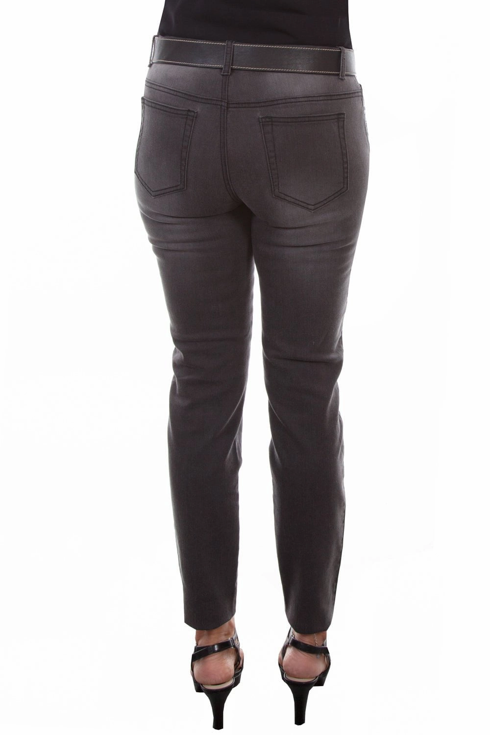 Scully Womens Black Cotton Blend Tonal Jeans Any Occasion Street Smart