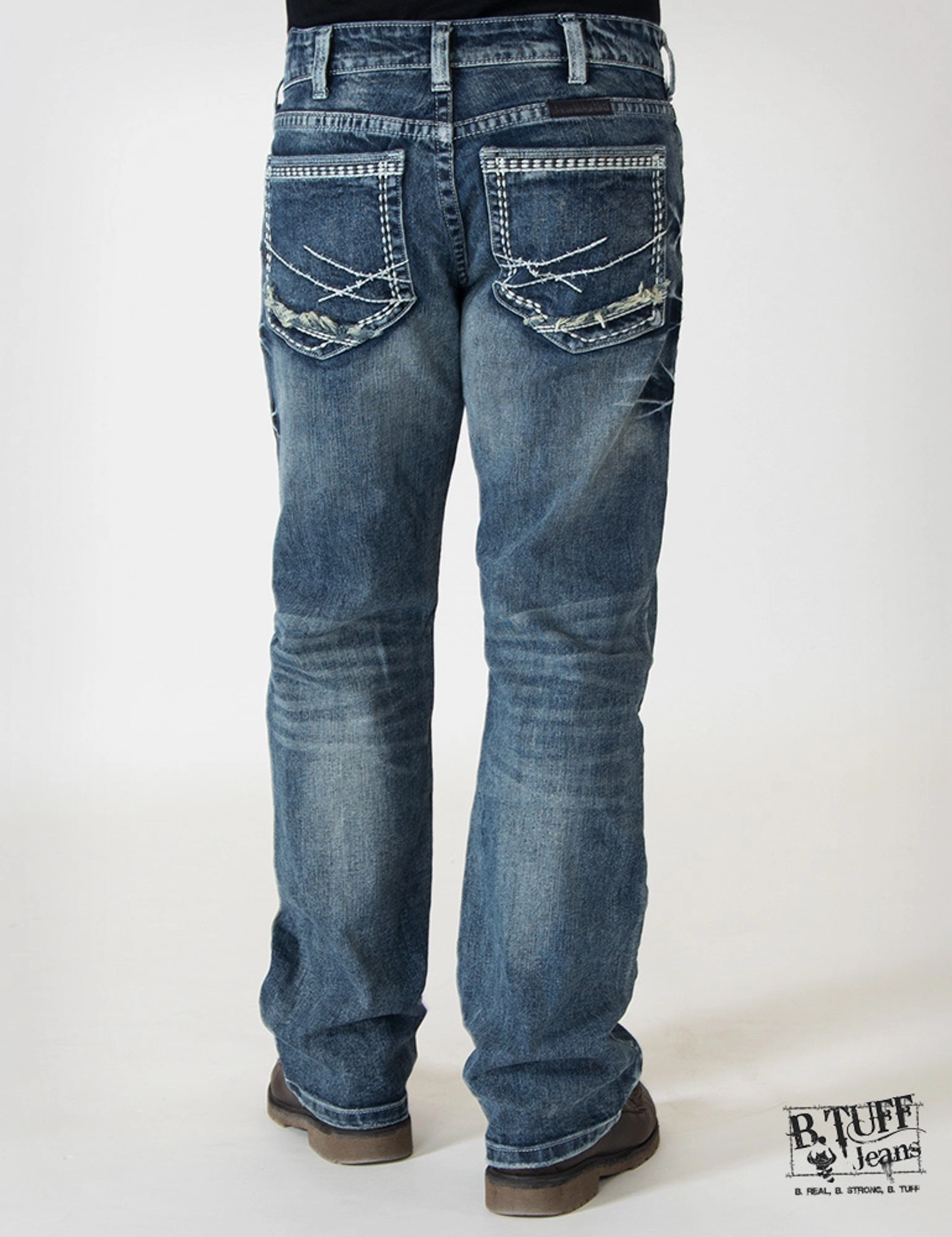 Mens Medium Wash Cotton Blend Jeans Monster Mike Chill Outfit Streetwear Fan Holiday Vibes Comfort waistband