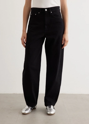 Street Fashion Trend Setter Holiday Vibes Minimalist Aesthetic Kite Barrel Leg Jeans