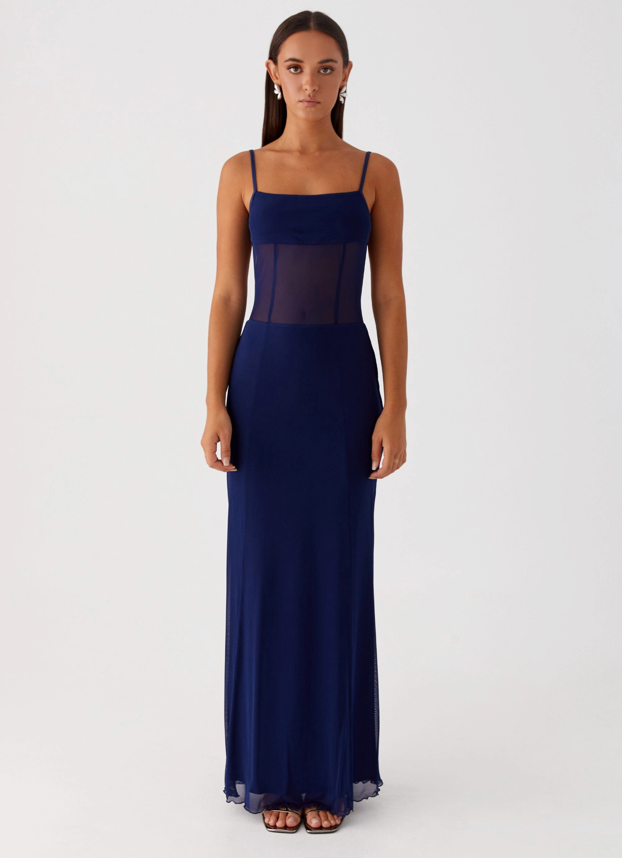 Miranda Maxi Dress - Navy Fashionable Layers Street Flex